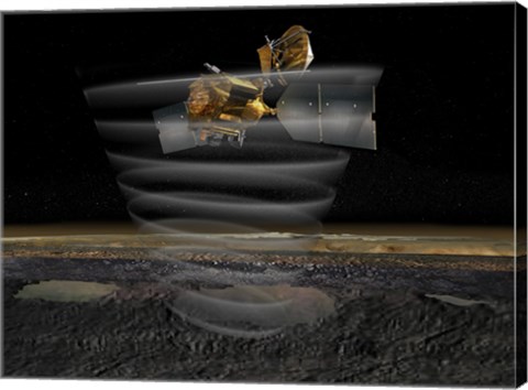 Framed Mars Reconnaissance Orbiter&#39;s Radar at Work Print