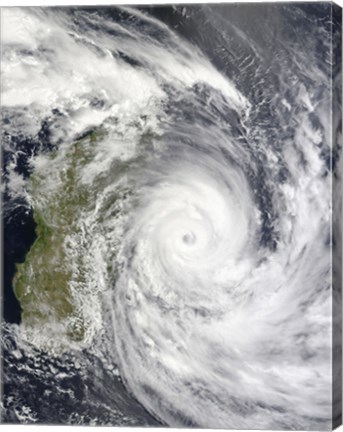 Framed Tropical Cyclone Gael off Madagascar Print