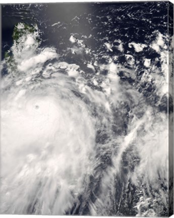 Framed Typhoon Fengshen over the Philippines Print