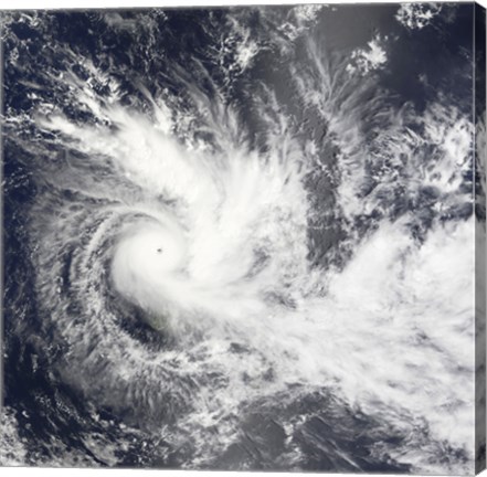 Framed Tropical Cyclone Daman over the South Pacific Ocean Print