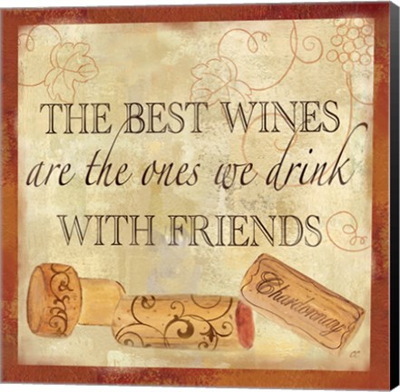 Framed Wine Cork Sentiment II Print