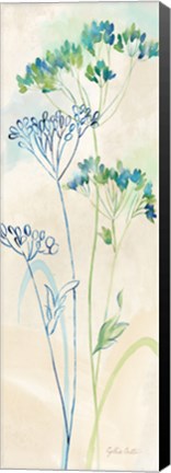 Framed Indigo Wildflowers Panel II Print