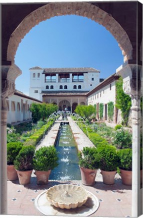 Framed Palacio del Generalife, Alhambra, Granada, Andalucia, Spain Print