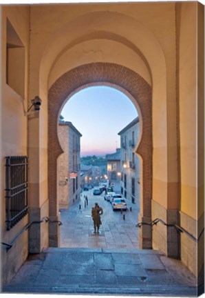 Framed Gate to Zocodover Square (Plaza Zocodover), Toledo, Spain Print