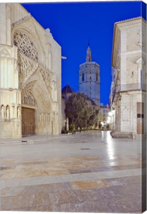 Framed Valencia Cathedral at Dawn, Valencia, Spain Print