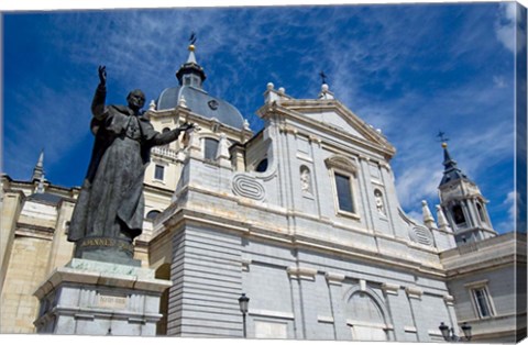 Framed Neo-Gothic Cathedral Almudena, Madrid, Spain Print