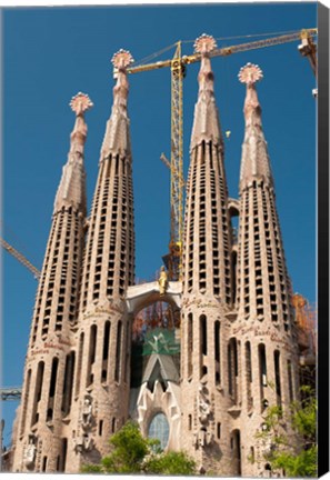 Framed La Sagrada Familia by Antoni Gaudi, Barcelona, Spain Print