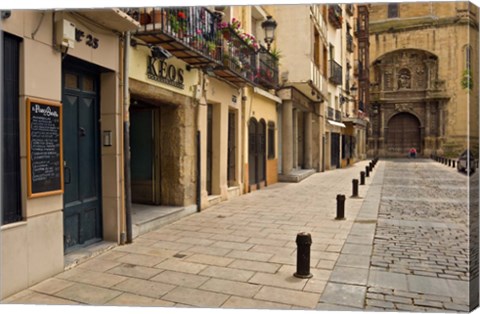 Framed Elaborate door of a cathedral, Logrono, La Rioja, Spain Print