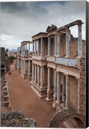 Framed Spain, Extremadura, Badajoz, Merida, Roman Theater Print