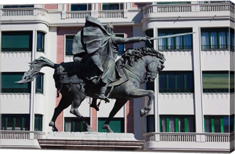 Framed El Cid Statue, Burgos, Spain Print