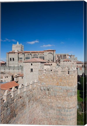 Framed Las Murallas, Avila, Spain Print