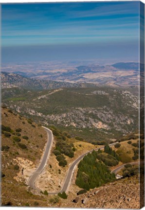 Framed Sierra Margarita Landscape, Grazalema-Zahara de la Sierra, Spain Print