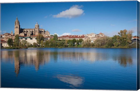 Framed View from the Tormes River, Salamanca, Spain Print