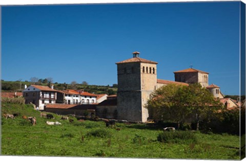 Framed Iglesia de Colegiata, Santillana del Mar, Spain Print