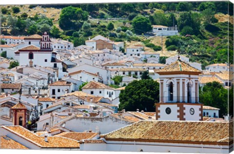 Framed Spain, Andalucia, Cadiz Province, Grazalema View of the town Print