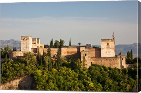 Framed Spain, Andalusia, Granada Province, Granada View of Alhambra Palace Print