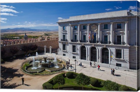 Framed Spain, Castilla y Leon, Avila, Plaza Adolfo Suarez Print