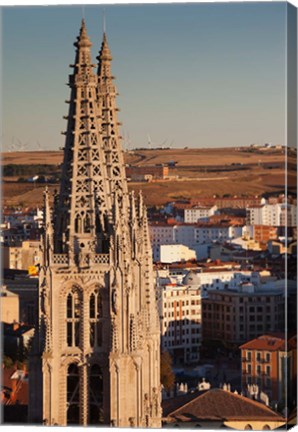 Framed Spain, Castilla y Leon, Burgos Cathedral, Sunset Print