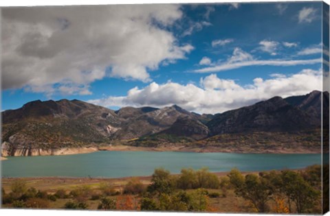 Framed Spain, Embalse de los Barrios de Luna Reservoir Print