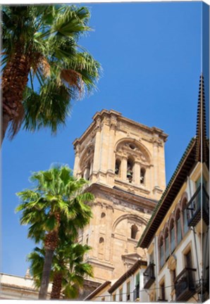 Framed Spain, Granada This is the bell tower of the Granada Cathedral Print