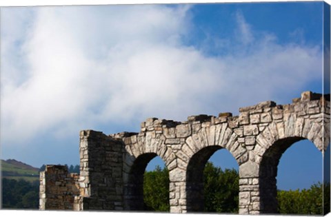 Framed Spain, Hondarribia, abbey ruins, Jaizkibel Road Print