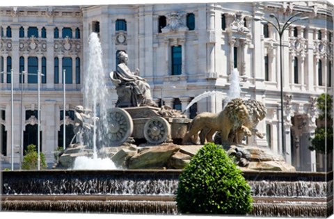 Framed Spain, Madrid Plaza de Cibeles with Fuente de Cibele Print