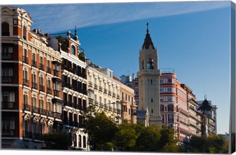 Framed Spain, Madrid, Salamanca Area, Calle de Alcala Print