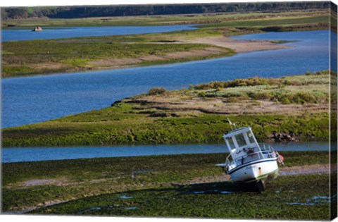 Framed Spain, San Vicente de la Barquera, River Estuary Print