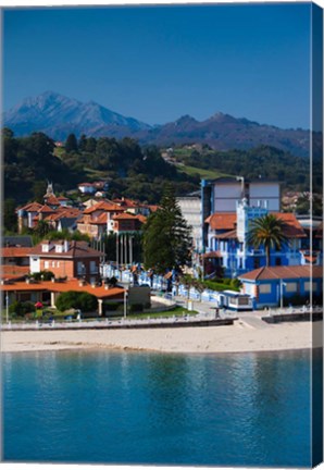 Framed Vacation Homes By Playa de Santa Marina, Ribadesella, Spain Print