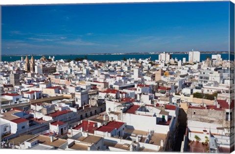 Framed View From Torre Tavira, Cadiz, Spain Print