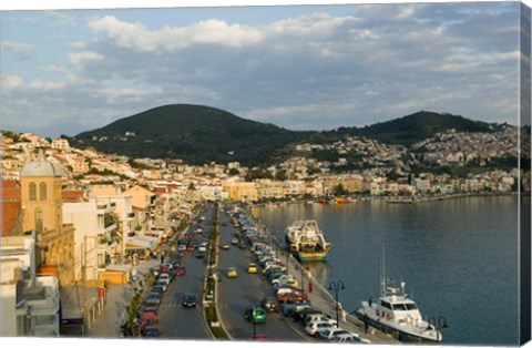 Framed View Along Themistokleous Sofuli Street, Vathy, Samos, Aegean Islands, Greece Print