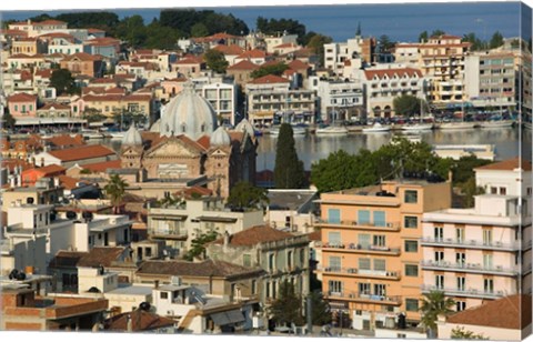 Framed Viewed from Western Hills, Lesvos, Mithymna, Northeastern Aegean Islands, Greece Print