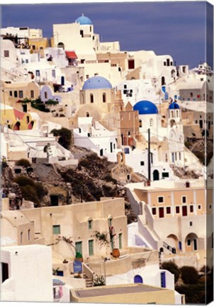 Framed Traditional Architecture on Santorini, Greece Print