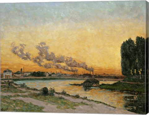 Framed Sunset At Ivry, 1874 Print