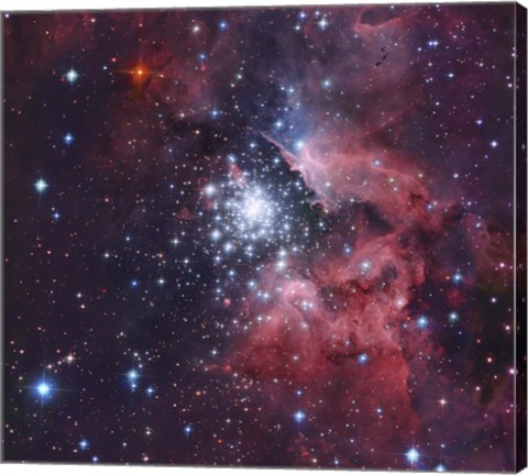 Framed NGC 3603, a giant H-II region in the Constellation Carina Print