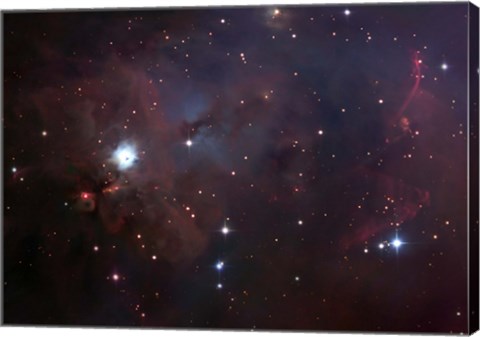 Framed NGC 1999 is a dust filled bright Nebula Print