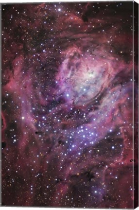 Framed Central region of the Lagoon Nebula Print