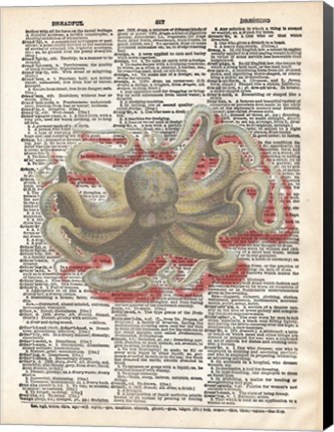 Framed Dreadful Octopus III Print