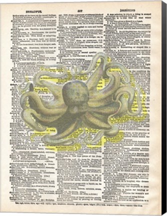 Framed Dreadful Octopus IV Print