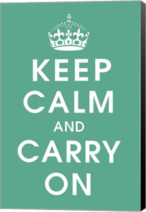 Framed Keep Calm Emerald Print