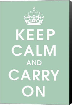 Framed Keep Calm Jade Print