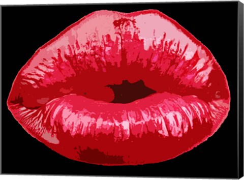 Framed Pop Art Lips Print