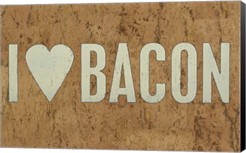 Framed I Love Bacon Print