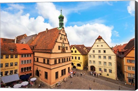 Framed Market Square, Bavaria, Germany Print