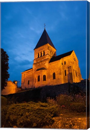 Framed Town Church in Mame, France Print