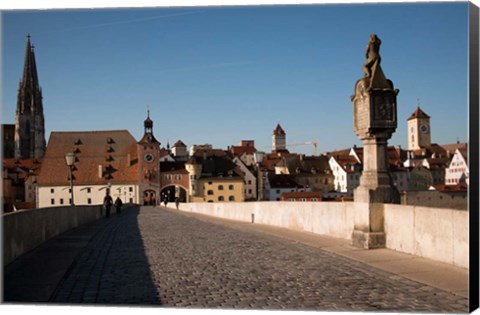 Framed Historic Stone Bridge, Germany Print