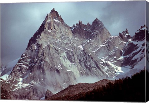 Framed France, Chamonix, Aiguilles du Midi, Spires Print