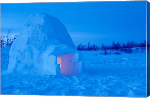 Framed Interior of Arctic Igloo Print