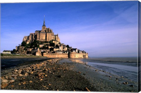 Framed Mont St Michel Island Fortress, Normandy Print