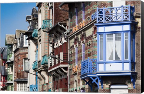 Framed Seaside Resort Buildings in Normandy Print